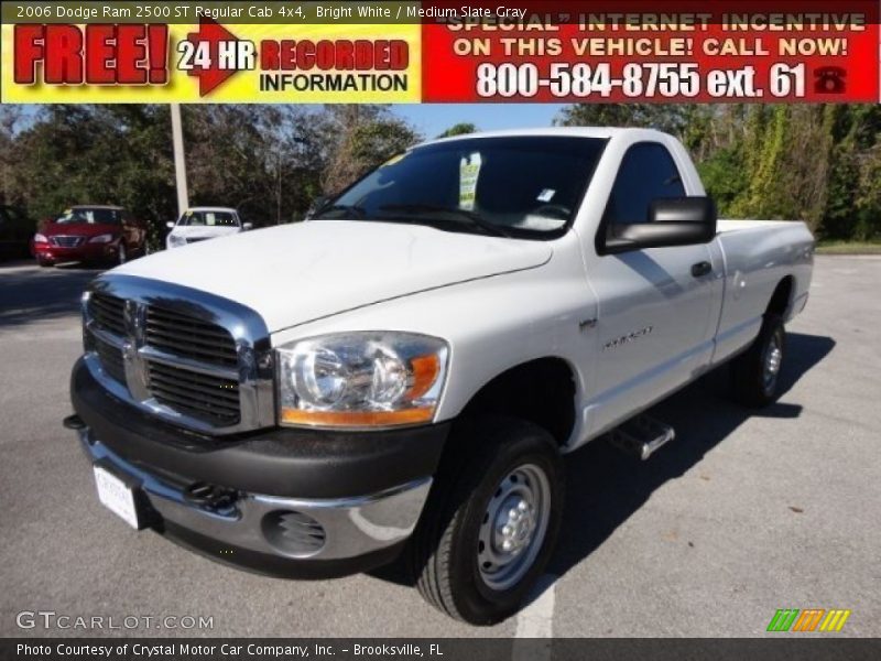 Bright White / Medium Slate Gray 2006 Dodge Ram 2500 ST Regular Cab 4x4