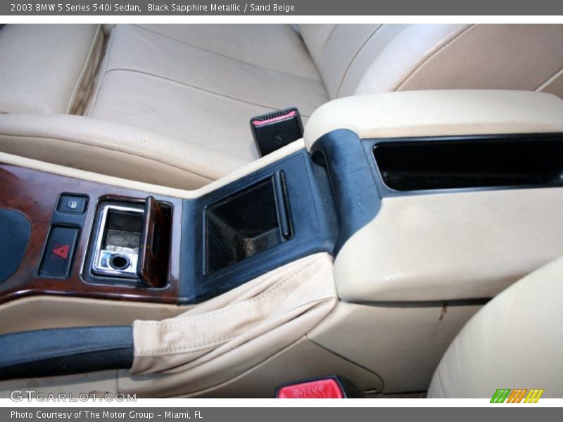 Black Sapphire Metallic / Sand Beige 2003 BMW 5 Series 540i Sedan