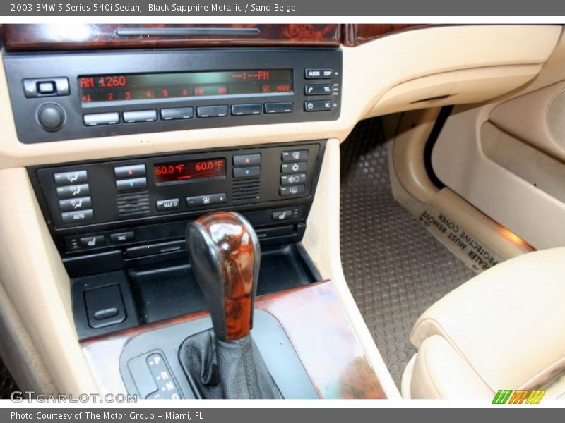 Black Sapphire Metallic / Sand Beige 2003 BMW 5 Series 540i Sedan
