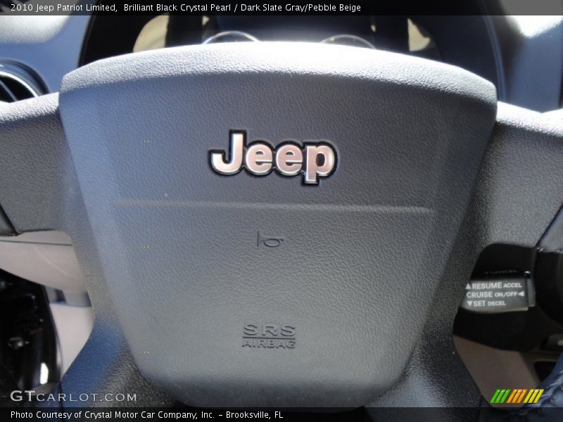 Brilliant Black Crystal Pearl / Dark Slate Gray/Pebble Beige 2010 Jeep Patriot Limited