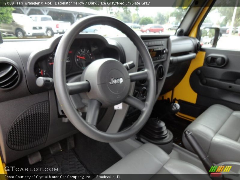 Detonator Yellow / Dark Slate Gray/Medium Slate Gray 2009 Jeep Wrangler X 4x4