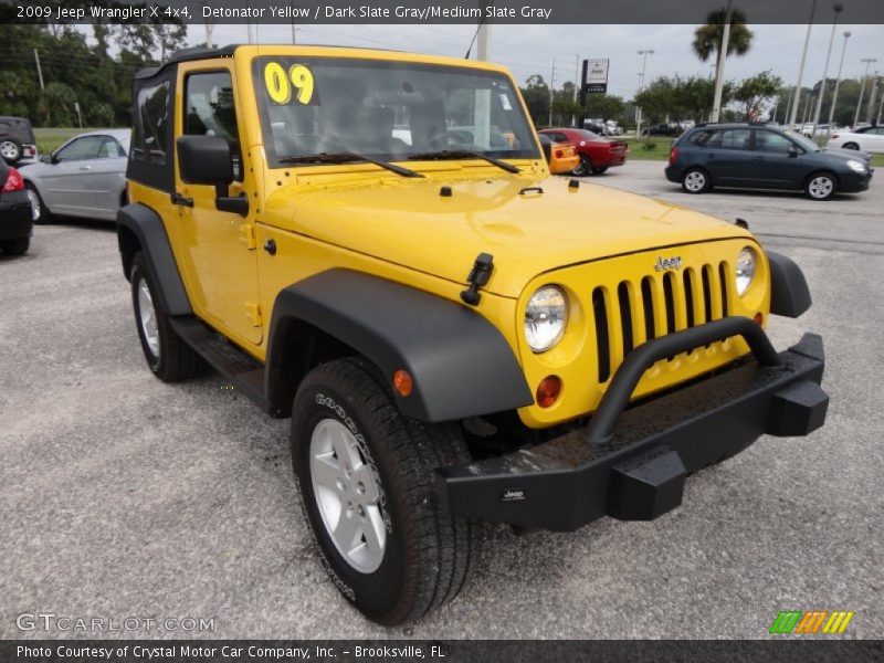 Detonator Yellow / Dark Slate Gray/Medium Slate Gray 2009 Jeep Wrangler X 4x4