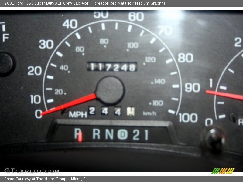 Toreador Red Metallic / Medium Graphite 2001 Ford F350 Super Duty XLT Crew Cab 4x4