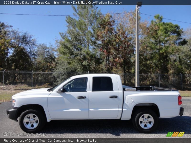 Bright White / Dark Slate Gray/Medium Slate Gray 2008 Dodge Dakota ST Crew Cab
