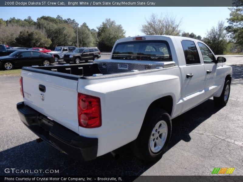 Bright White / Dark Slate Gray/Medium Slate Gray 2008 Dodge Dakota ST Crew Cab