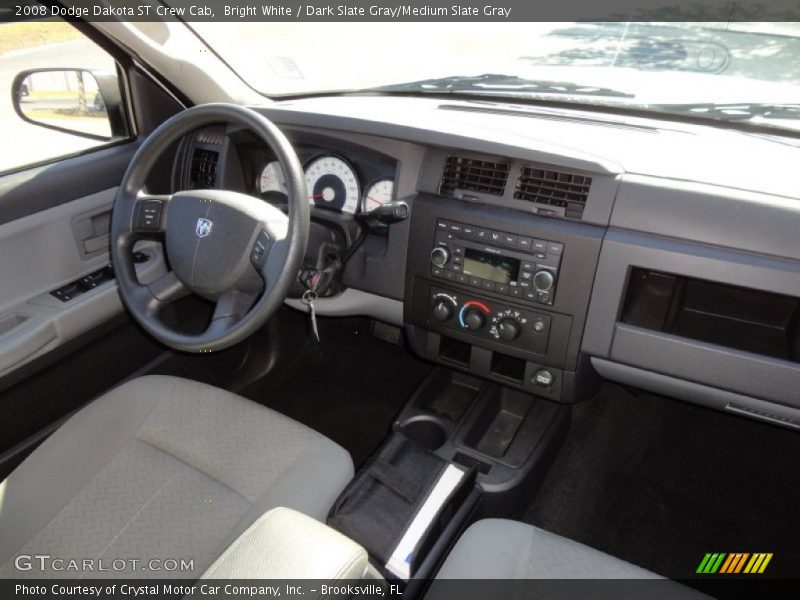 Bright White / Dark Slate Gray/Medium Slate Gray 2008 Dodge Dakota ST Crew Cab