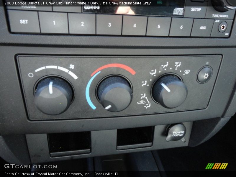 Bright White / Dark Slate Gray/Medium Slate Gray 2008 Dodge Dakota ST Crew Cab