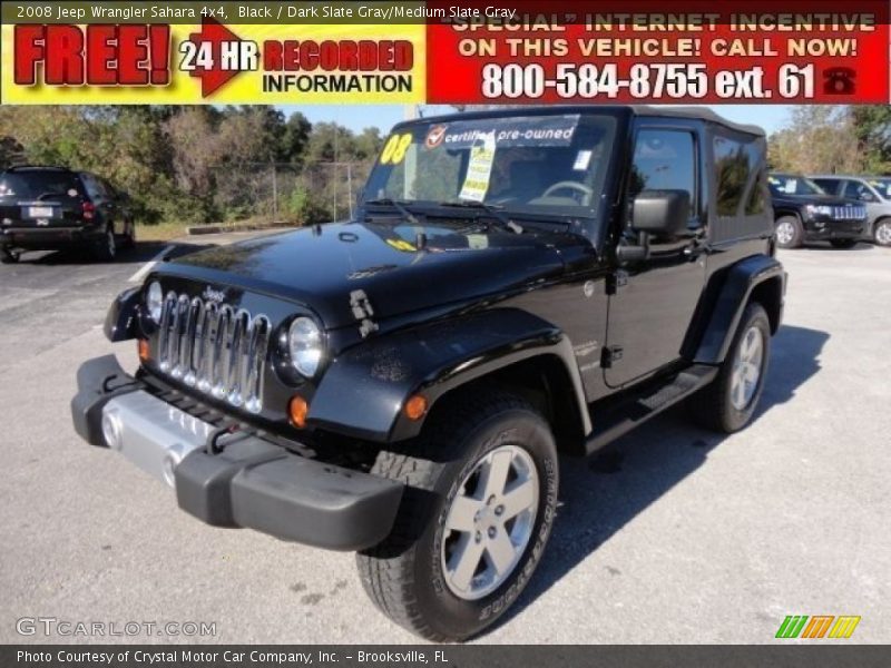 Black / Dark Slate Gray/Medium Slate Gray 2008 Jeep Wrangler Sahara 4x4