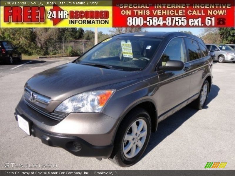 Urban Titanium Metallic / Ivory 2009 Honda CR-V EX