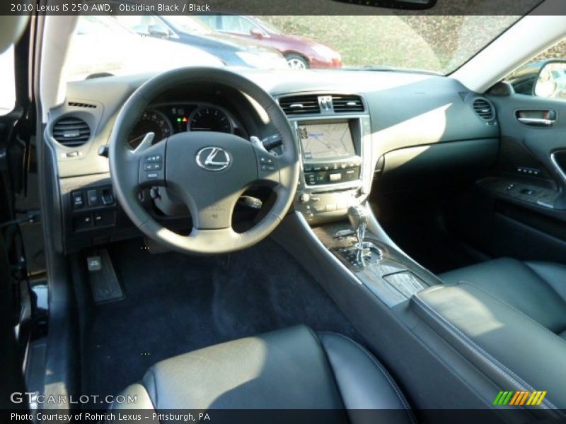 Obsidian Black / Black 2010 Lexus IS 250 AWD