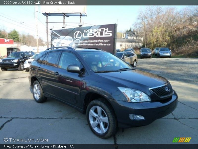 Flint Gray Mica / Black 2007 Lexus RX 350 AWD