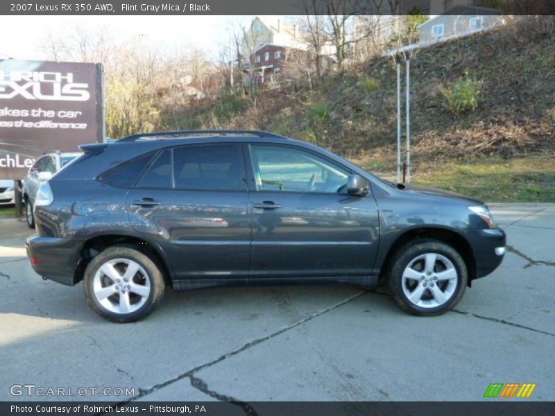 Flint Gray Mica / Black 2007 Lexus RX 350 AWD
