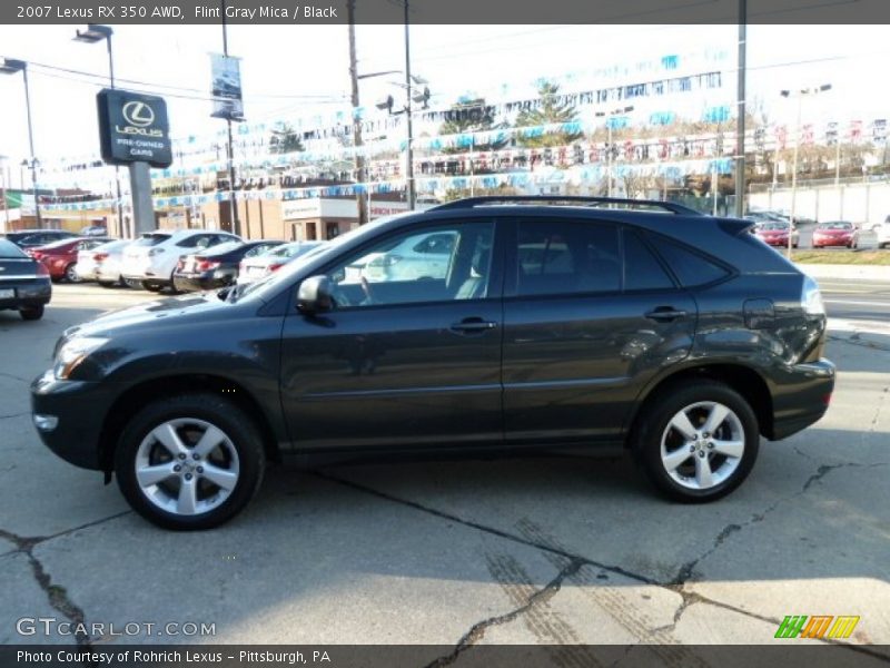 Flint Gray Mica / Black 2007 Lexus RX 350 AWD