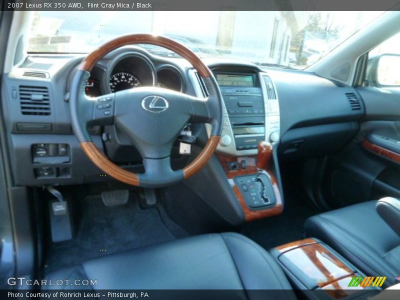 Flint Gray Mica / Black 2007 Lexus RX 350 AWD