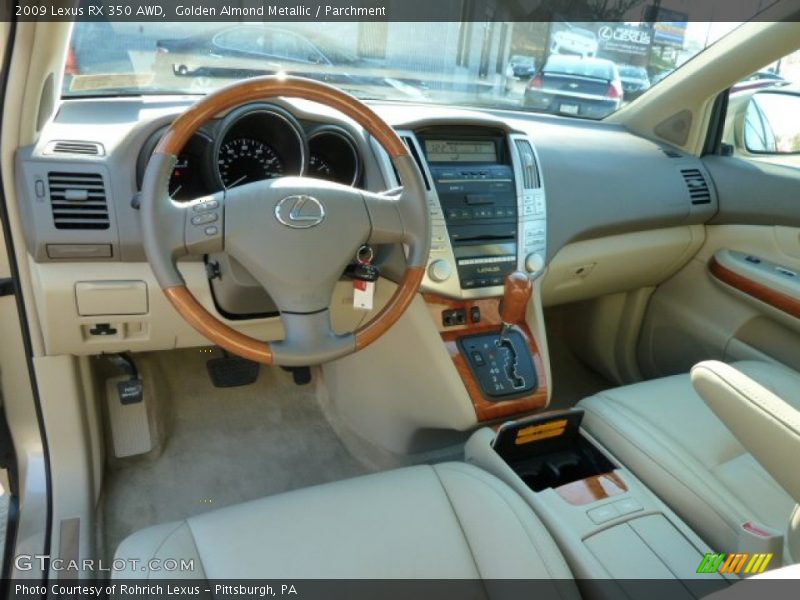Golden Almond Metallic / Parchment 2009 Lexus RX 350 AWD