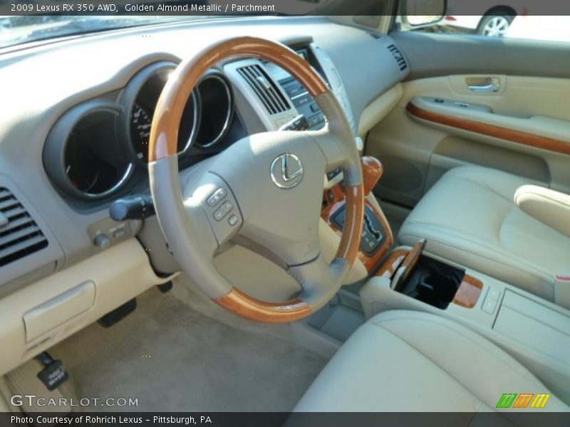 Golden Almond Metallic / Parchment 2009 Lexus RX 350 AWD