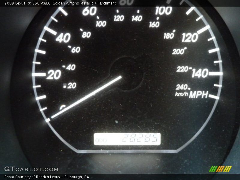 Golden Almond Metallic / Parchment 2009 Lexus RX 350 AWD