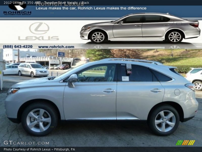 Tungsten Silver Metallic / Black 2012 Lexus RX 350 AWD