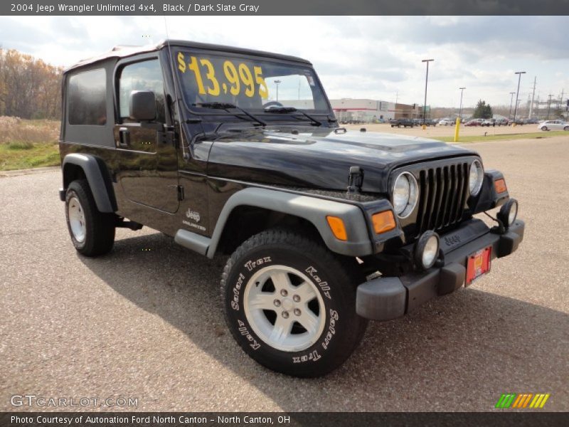 Black / Dark Slate Gray 2004 Jeep Wrangler Unlimited 4x4
