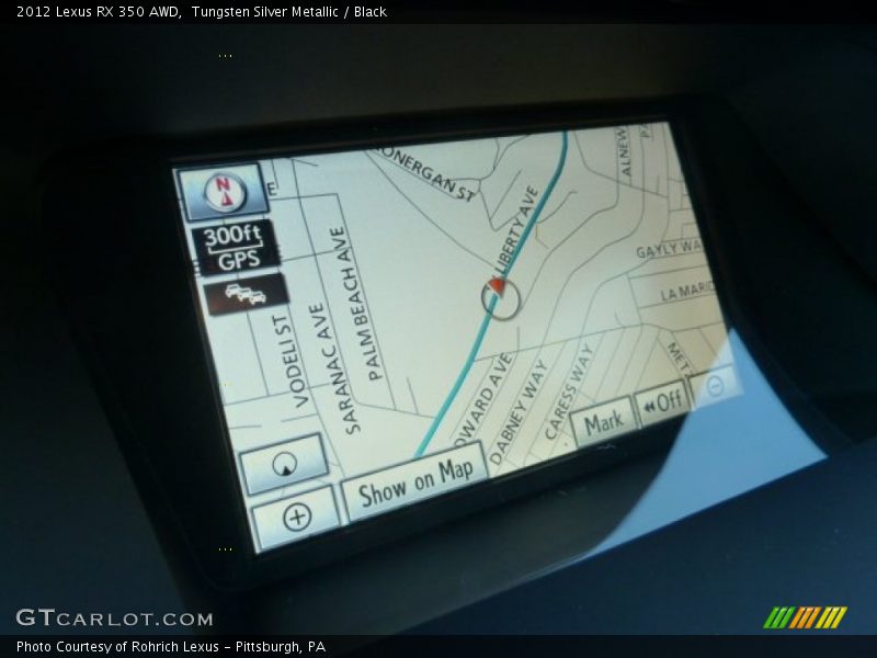 Tungsten Silver Metallic / Black 2012 Lexus RX 350 AWD