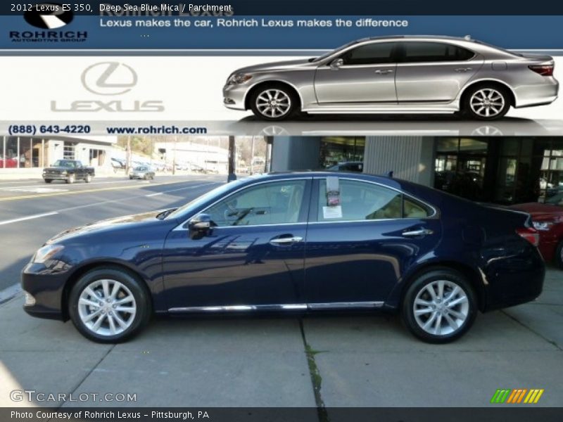 Deep Sea Blue Mica / Parchment 2012 Lexus ES 350