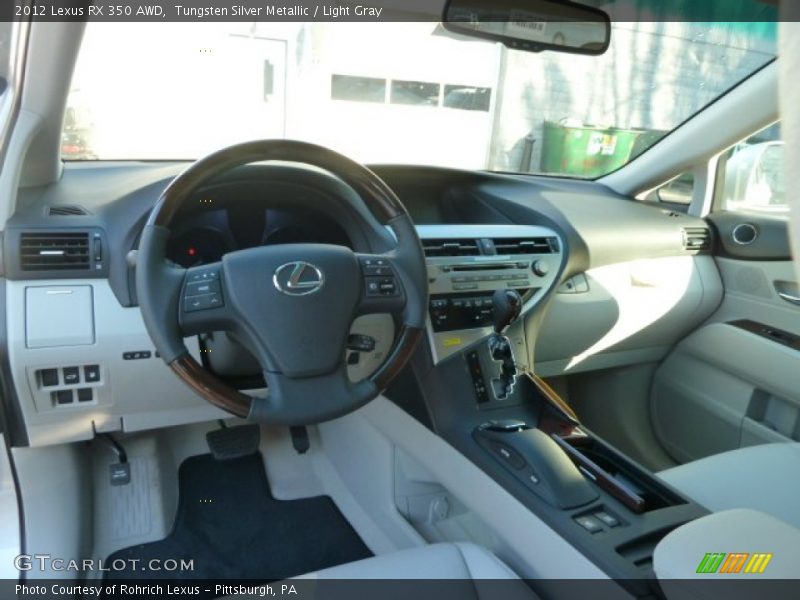 Tungsten Silver Metallic / Light Gray 2012 Lexus RX 350 AWD