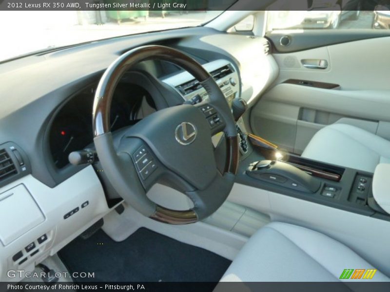 Tungsten Silver Metallic / Light Gray 2012 Lexus RX 350 AWD