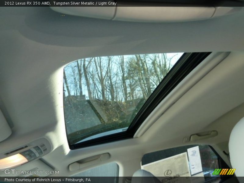 Tungsten Silver Metallic / Light Gray 2012 Lexus RX 350 AWD