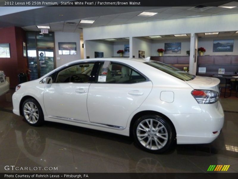 Starfire White Pearl / Parchment/Brown Walnut 2012 Lexus HS 250h Premium