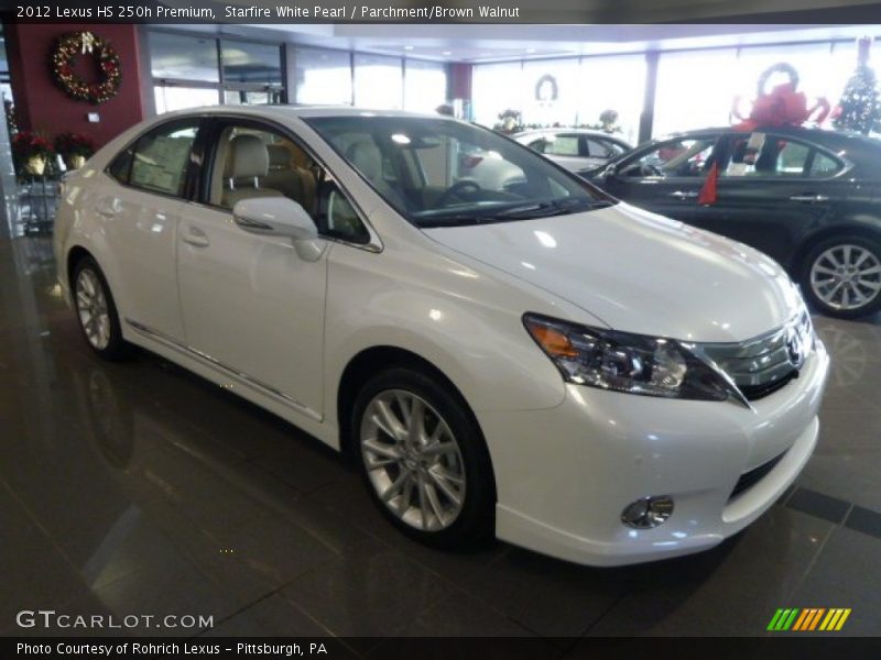 Starfire White Pearl / Parchment/Brown Walnut 2012 Lexus HS 250h Premium
