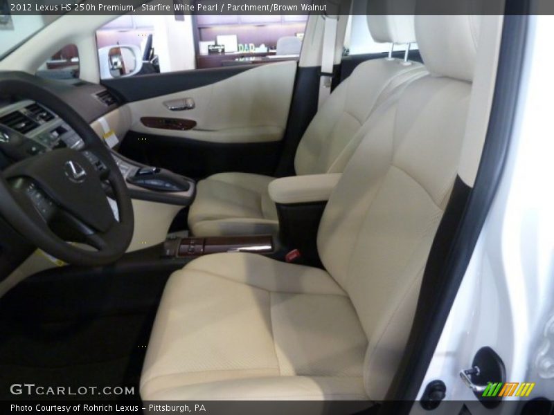 Starfire White Pearl / Parchment/Brown Walnut 2012 Lexus HS 250h Premium