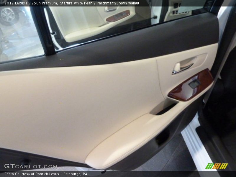 Starfire White Pearl / Parchment/Brown Walnut 2012 Lexus HS 250h Premium