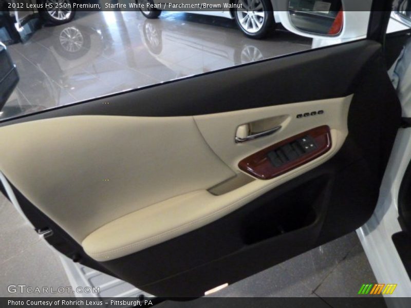 Starfire White Pearl / Parchment/Brown Walnut 2012 Lexus HS 250h Premium