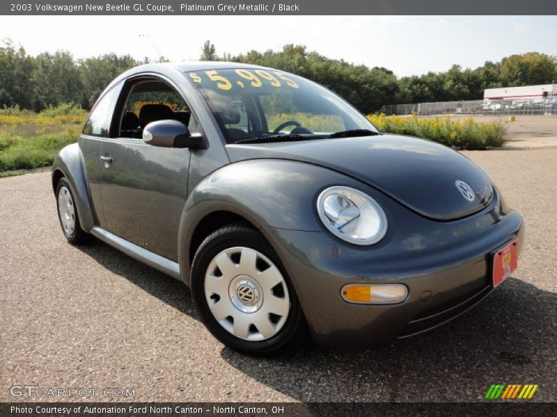 Platinum Grey Metallic / Black 2003 Volkswagen New Beetle GL Coupe