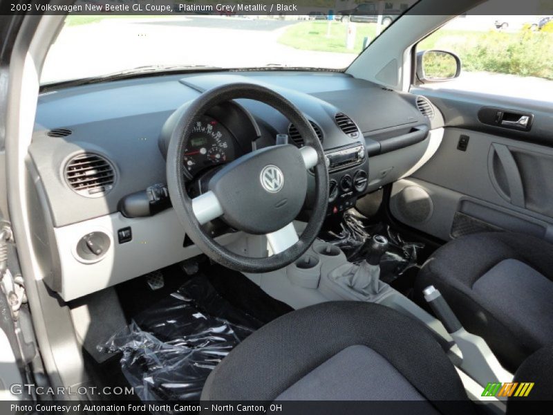Platinum Grey Metallic / Black 2003 Volkswagen New Beetle GL Coupe