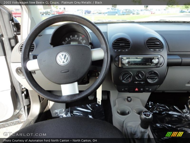 Platinum Grey Metallic / Black 2003 Volkswagen New Beetle GL Coupe