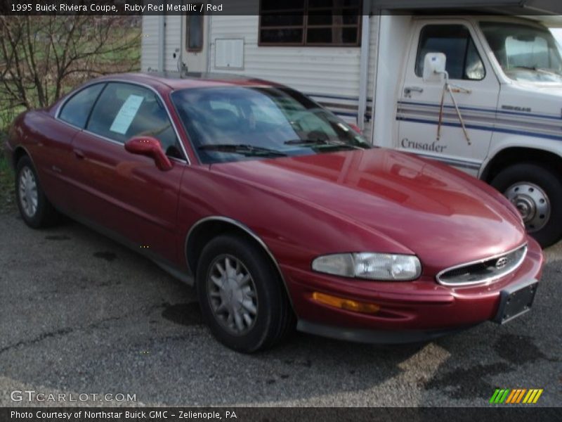Ruby Red Metallic / Red 1995 Buick Riviera Coupe