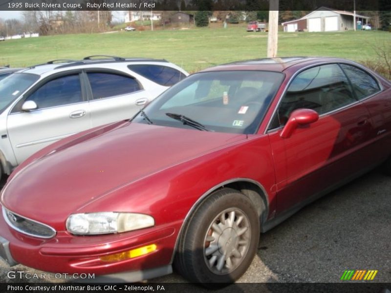 Ruby Red Metallic / Red 1995 Buick Riviera Coupe
