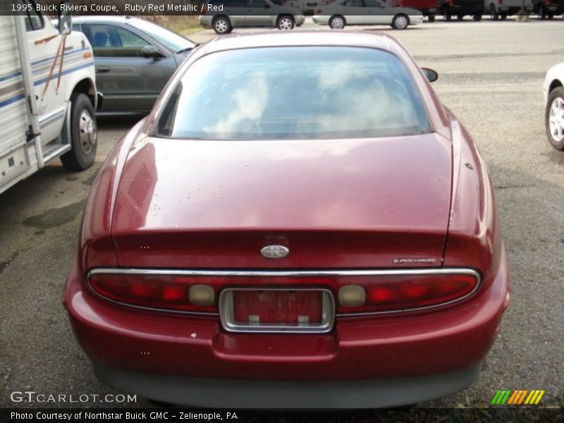 Ruby Red Metallic / Red 1995 Buick Riviera Coupe