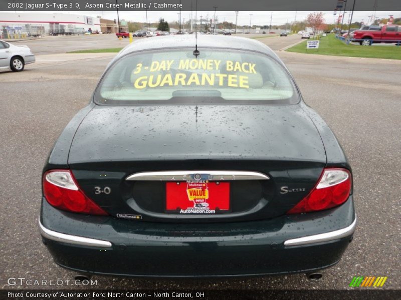 Aspen Green Metallic / Cashmere 2002 Jaguar S-Type 3.0