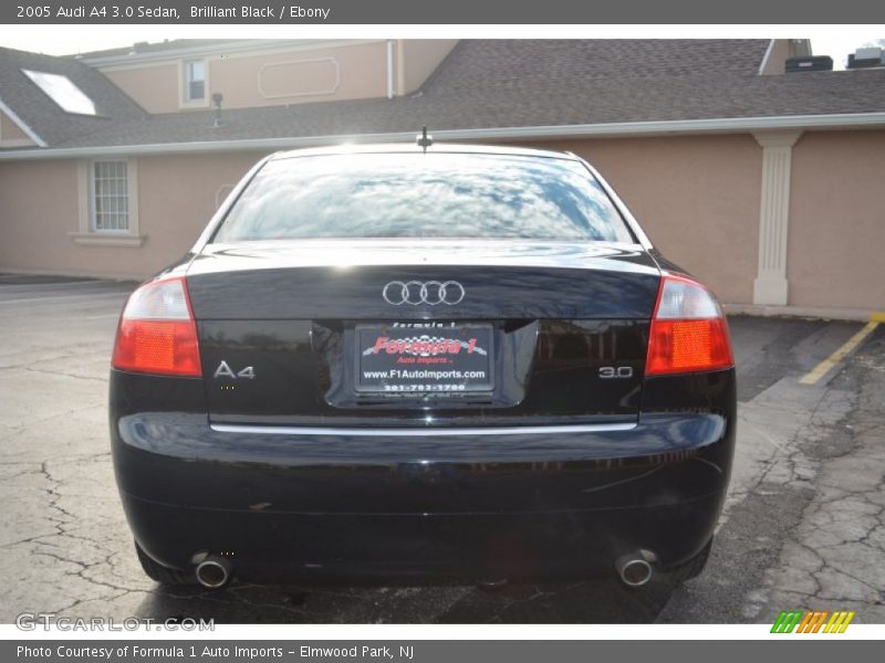 Brilliant Black / Ebony 2005 Audi A4 3.0 Sedan