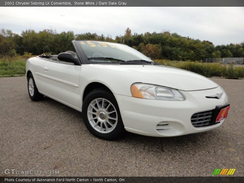 Stone White / Dark Slate Gray 2001 Chrysler Sebring LX Convertible