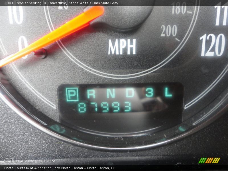 Stone White / Dark Slate Gray 2001 Chrysler Sebring LX Convertible