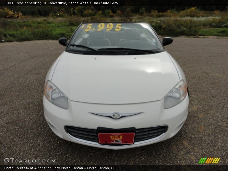 Stone White / Dark Slate Gray 2001 Chrysler Sebring LX Convertible