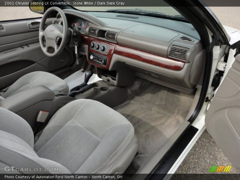Stone White / Dark Slate Gray 2001 Chrysler Sebring LX Convertible