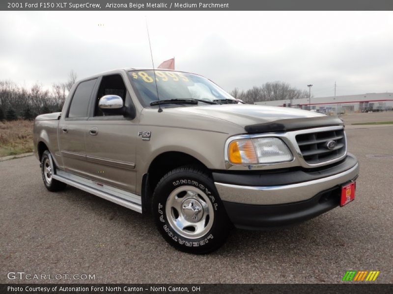 Arizona Beige Metallic / Medium Parchment 2001 Ford F150 XLT SuperCrew