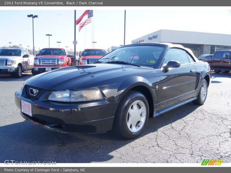 Black / Dark Charcoal 2001 Ford Mustang V6 Convertible