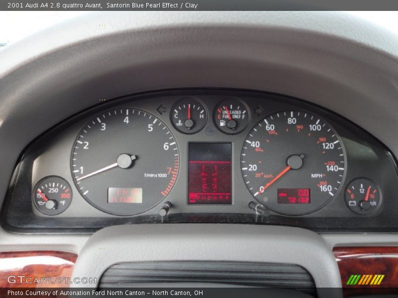  2001 A4 2.8 quattro Avant 2.8 quattro Avant Gauges