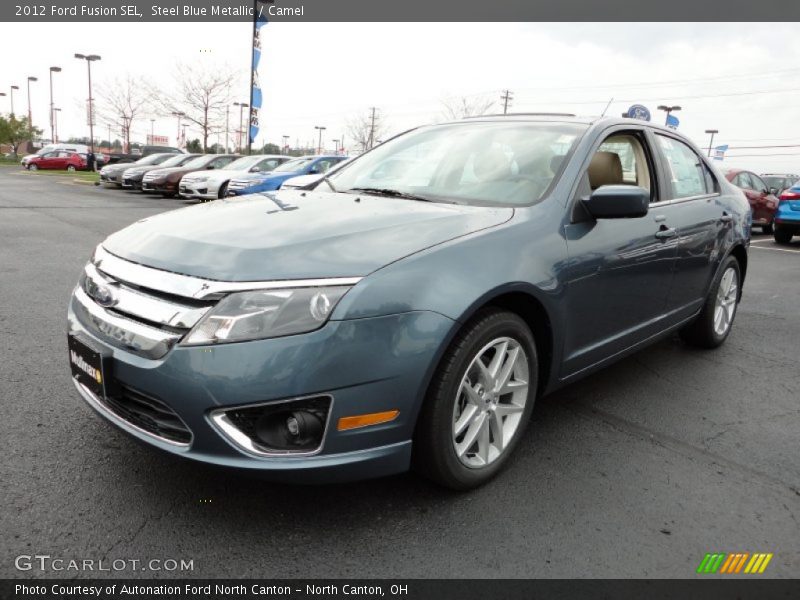 Steel Blue Metallic / Camel 2012 Ford Fusion SEL