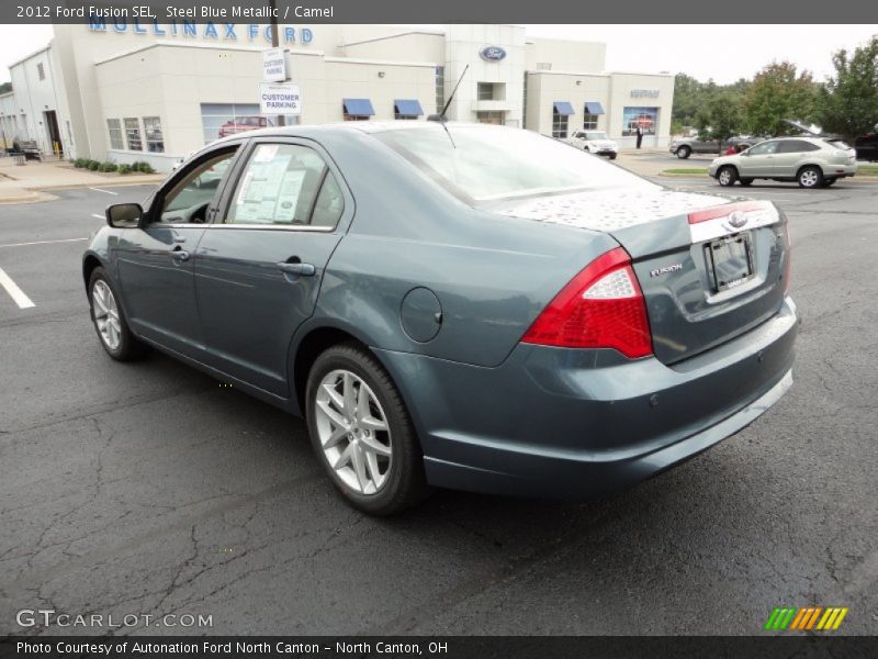 Steel Blue Metallic / Camel 2012 Ford Fusion SEL
